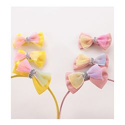 Babyhug Baby Hair Accessories Combo Set Free Size Pack of 2 - Pink & Yellow