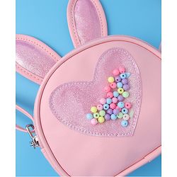 Babyhug Sling Bag with Bunny & Heart Applique - Pink