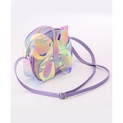 Babyhug Sling Bag With Butterfly Applique - Purple