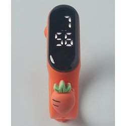Babyhug Carrot Applique Digital Watch Free Size - Orange