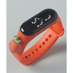 Babyhug Carrot Applique Digital Watch Free Size - Orange
