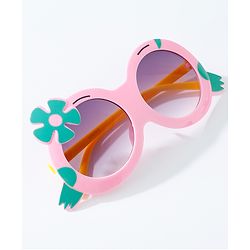 Babyhug Sunglasses  with Floral Design - Pink