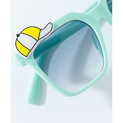 Babyhug Sunglasses with Cap Applique - Light Green