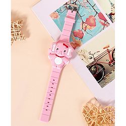 Babyhug Free Size Elephant Design  Digital Watch - Pink