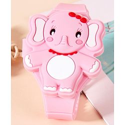Babyhug Free Size Elephant Design  Digital Watch - Pink