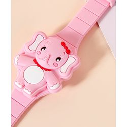 Babyhug Free Size Elephant Design  Digital Watch - Pink