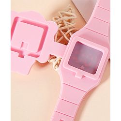 Babyhug Free Size Elephant Design  Digital Watch - Pink