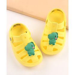 Cute Walk by Babyhug Clogs Dino Patch - Yellow