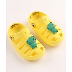 Cute Walk by Babyhug Clogs Dino Patch - Yellow