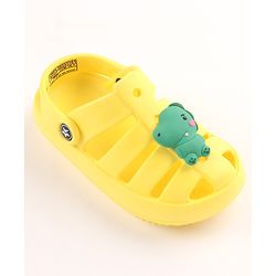 Cute Walk by Babyhug Clogs Dino Patch - Yellow