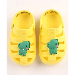 Cute Walk by Babyhug Clogs Dino Patch - Yellow