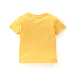 Babyhug Cotton Knit Half Sleeves Night Suit With Van Print - Yellow & Blue