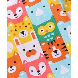 Babyhug Cotton Knit Full Sleeves Night Suit With Animals Print - Multicolour