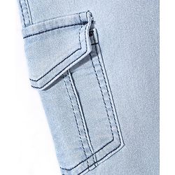 Babyhug Full Length Joggers with Stretch Solid Color - Blue