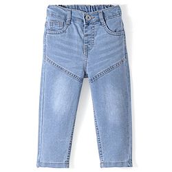 Babyhug Denim Full Length Jeans With Stretch - Blue