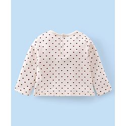 Babyhug 100% Cotton Full Sleeves Inner Tee with Frock Style Onesie with Headband Text Printed - Red