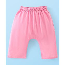 Babyhug 100% Cotton Woven Sleeveless Jhabla & Pajama Set Floral Print - Pink