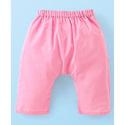 Babyhug 100% Cotton Woven Sleeveless Jhabla & Pajama Set Floral Print - Pink