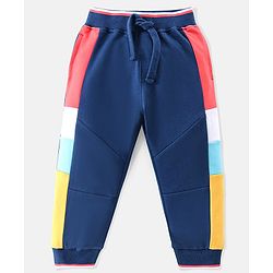Babyhug 100% Cotton Knit Full Sleeves T-Shirt & Lounge Pant With Football Print - Navy Blue