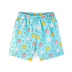 Babyhug Cotton Knit Half Sleeve Night Suit with Star Print - Blue