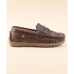 Cute Walk by Babyhug Slip On Formal Shoes - Dark Brown