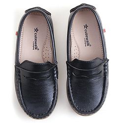 Cute Walk by Babyhug Slip On Formal Shoes - Black
