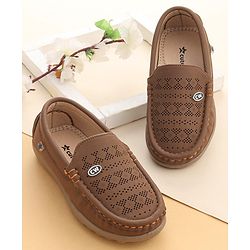 Cute Walk by Babyhug Slip On Formal Shoes - Brown