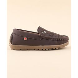 Cute Walk by Babyhug Slip On Formal Shoes - Dark Brown