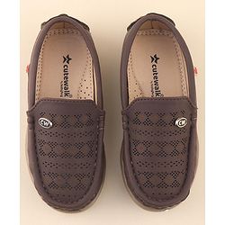 Cute Walk by Babyhug Slip On Formal Shoes - Dark Brown