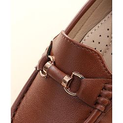 Cute Walk by Babyhug Slip On Formal Shoes - Dark Brown