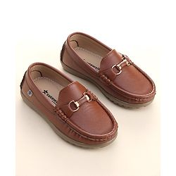 Cute Walk by Babyhug Slip On Formal Shoes - Dark Brown