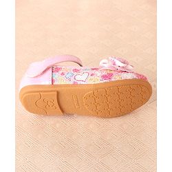 Cute Walk by Babyhug Ballerina with Velcro Closure & Flower Applique - Pink