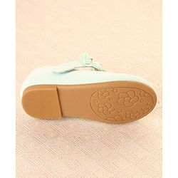 Cute Walk by Babyhug Ballerina with Floral Applique & Velcro Closure -Green
