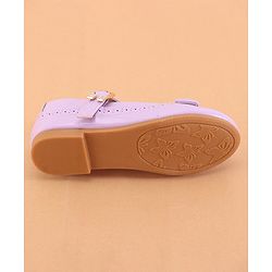 Cute Walk by Babyhug Buckled Closure Ballerina With Bow & Pearl Applique- Green