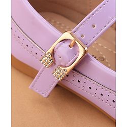 Cute Walk by Babyhug Buckled Closure Ballerina With Bow & Pearl Applique- Green