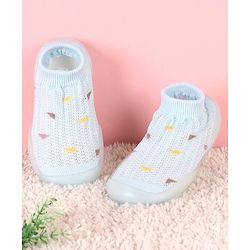 Cute Walk by Babyhug  Cable Knit Design Socks Shoe - Blue
