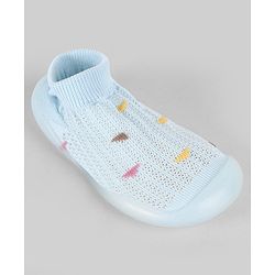 Cute Walk by Babyhug  Cable Knit Design Socks Shoe - Blue