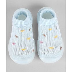 Cute Walk by Babyhug  Cable Knit Design Socks Shoe - Blue