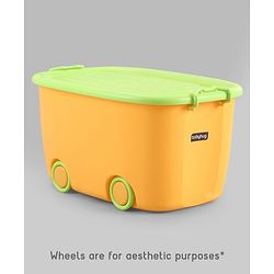 Babyhug Compact Multipurpose Storage Box with Wheels - Orange