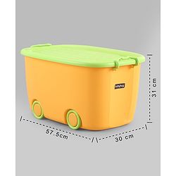 Babyhug Compact Multipurpose Storage Box with Wheels - Orange