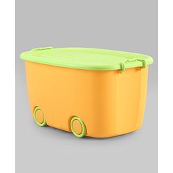 Babyhug Compact Multipurpose Storage Box with Wheels - Orange