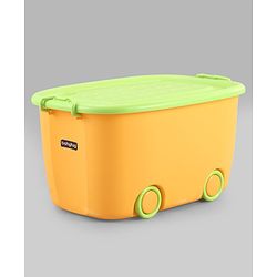 Babyhug Compact Multipurpose Storage Box with Wheels - Orange