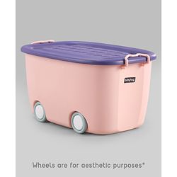 Babyhug Compact Multipurpose Storage Box with Wheels - Orange