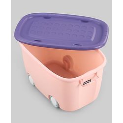 Babyhug Compact Multipurpose Storage Box with Wheels - Orange