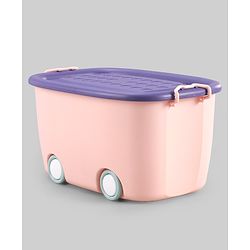 Babyhug Compact Multipurpose Storage Box with Wheels - Orange