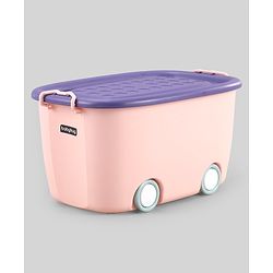 Babyhug Compact Multipurpose Storage Box with Wheels - Orange