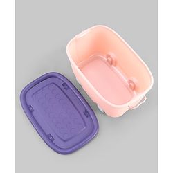 Babyhug Compact Multipurpose Storage Box with Wheels - Orange