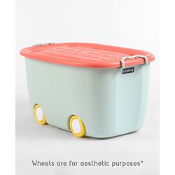 Babyhug Compact Multipurpose Storage Box with Wheels - Orange