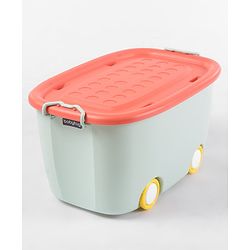 Babyhug Compact Multipurpose Storage Box with Wheels - Orange