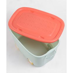 Babyhug Compact Multipurpose Storage Box with Wheels - Orange